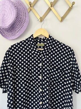 Vintage Esprit Polka Dot Button Down